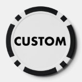 10 x Custom Personalized BLACK Casino, Poker Chips (Achterkant)