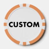 10 x Custom Personalized ORANGE Casino, Poker Chips (Voorkant)