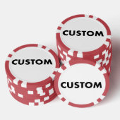 10 x Custom Personalized RED Casino, Poker Chips (Opstapeling)