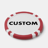 10 x Custom Personalized RED Casino, Poker Chips (Enkel)