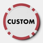 10 x Custom Personalized RED Casino, Poker Chips (Achterkant)