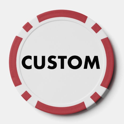 10 x Custom Personalized RED Casino, Poker Chips (Achterkant)