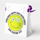 10 x Custom Pickleball Party BLUE EYES Happy Face Bedankdoosjes (Achterkant)