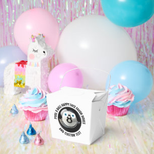 10 x Custom Pool 8 Ball Party BLUE EYES Happy Face Bedankdoosjes