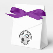10 x Custom Soccer Party BLUE EYES Happy Face Bedankdoosjes (Voorkant Zijde)