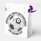 10 x Custom Soccer Party BLUE EYES Happy Face Bedankdoosjes (Achterkant)