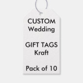 10 x Custom Wedding KRAFT Gift Labels Cadeaulabel (Voorkant)