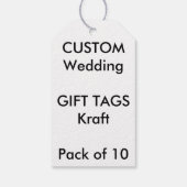 10 x Custom Wedding KRAFT Gift Labels Cadeaulabel (Achterkant)
