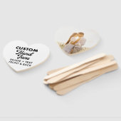 10 x Ecru hart Custom Wedding Hand Fans Handwaaier (Niet-gemonteerd)