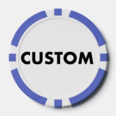 10 x op maat gemaakte gepersonaliseerde BLAUWE Cas Poker Chips (Voorkant)