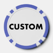 10 x op maat gemaakte gepersonaliseerde BLAUWE Cas Poker Chips (Achterkant)