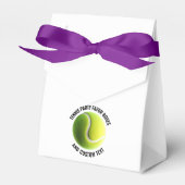 10 x Tennisbal Met Persoonlijke Tekst Tent Stijl Bedankdoosjes (Voorkant Zijde)