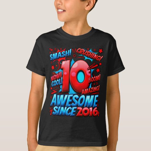 10 Year Old For Boys 10th Birthday Boy 10 Year Old T-shirt (Voorkant)
