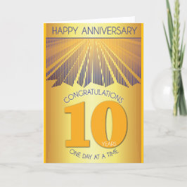10 Year Sober Anniversary | Golden Ray 12 Step  Kaart
