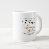 10 Year Wedding Anniversary Mug Grote Koffiekop (Voorkant rechts)