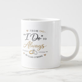 10 Year Wedding Anniversary Mug Grote Koffiekop