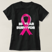 10 Years Breast Cancer Free Survivor Premium T-shirt (Design voorkant)