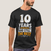10 Years Of Service Work Anniversary T-shirt (Voorkant)