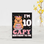 10 Years Old Capy Birthday To Me 10th Birthday Cap Kaart (Gele Bloem)