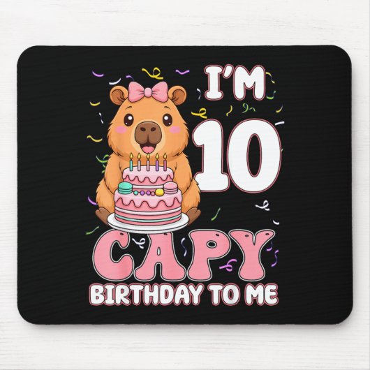 10 Years Old Capy Birthday To Me 10th Birthday Cap Muismat (Voorkant)