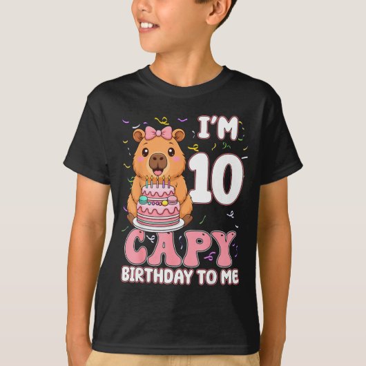 10 Years Old Capy Birthday To Me 10th Birthday Cap T-shirt (Voorkant)