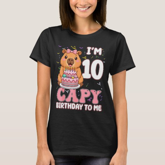 10 Years Old Capy Birthday To Me 10th Birthday Cap T-shirt (Voorkant)