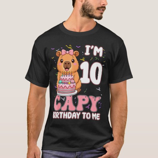 10 Years Old Capy Birthday To Me 10th Birthday Cap T-shirt (Voorkant)
