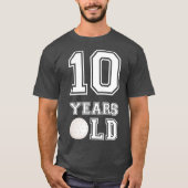 10 Years Old Golf Birthday  Boy 10th Birthday T-shirt (Voorkant)