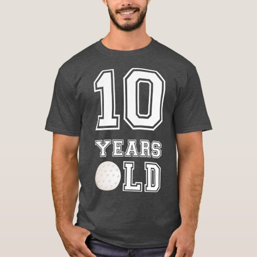 10 Years Old Golf Birthday  Boy 10th Birthday T-shirt (Voorkant)