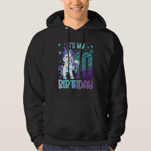 10 yuan Unicorn Dabbing 10th Birthday Outfit Girl  Hoodie