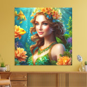 #10 Zeemeerminnenleven Canvas Afdruk (Insitu (Woonkamer))