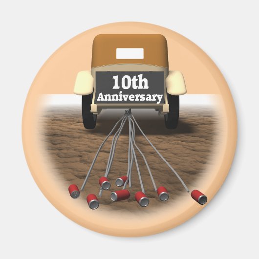10de bruiloft Jubileum Gifts Magneet (Voorkant)