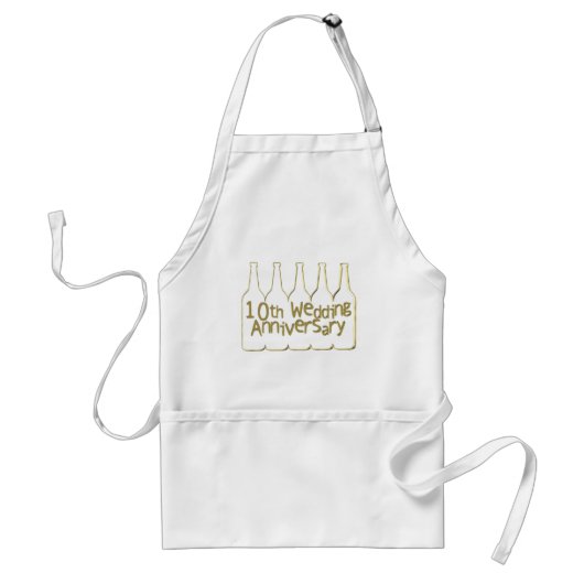 10de bruiloft Jubileum Gifts Standaard Schort (Voorkant)