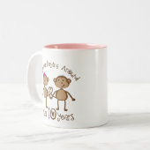 10de bruiloft Jubileum Gifts Tweekleurige Koffiemok (Voorkant links)