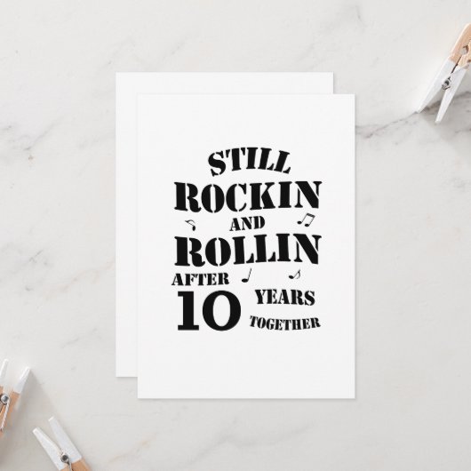 10de Jubileum - 10 jaar Jubileum paren Kaart (Voorkant / Achterkant in situ)