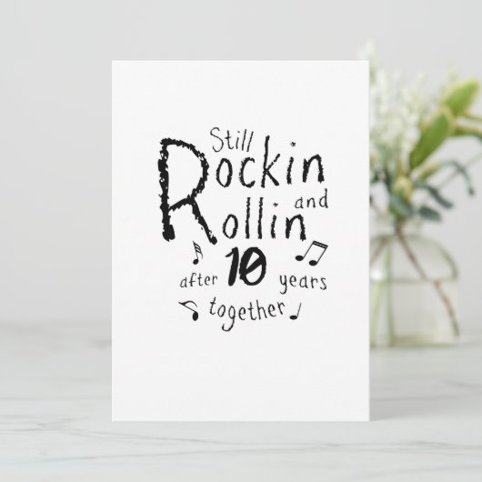 10de Jubileum - 10 jaar Jubileum paren Kaart (Staand voorkant)