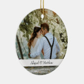 10de Jubileum van de Weddenschap Gifts Lovely Quot Keramisch Ornament (Rechts)