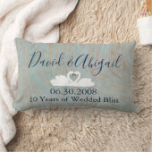 10de Jubileum van het huwelijk zwemt blauw en kope Kussen (Deken)