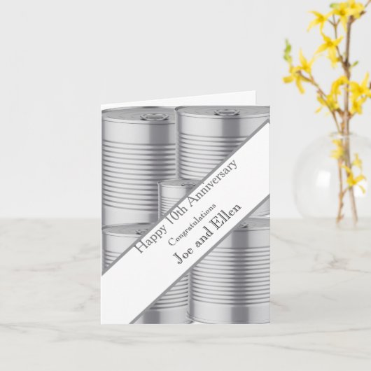 10de Jubileum van het Weddenschap, Tin Jubileum Kaart (Gele Bloem)