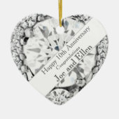 10de Jubileum van het Weddenschap, Tin Jubileum Keramisch Ornament (Voorkant)