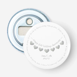10de tin/alu Huwelijksjubileum Button Flesopener