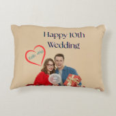 10de trouwdag accent kussen (Achterkant)