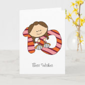 10de Verjaardag - de Kaart van Groeten - Meisje (Gele Bloem)