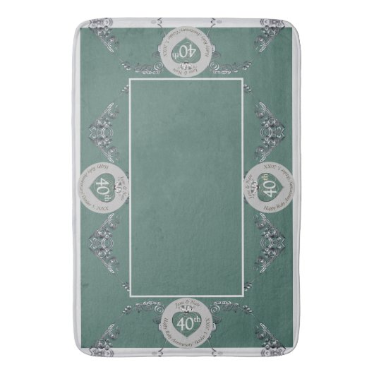 10e/11e,20e,25e,70e bruiloft Jubileum Badmat (Voorkant Verticaal)