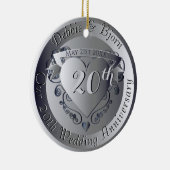 10e, 20e, 25e, 70e Jubileum van het huwelijk van M Keramisch Ornament (Rechts)