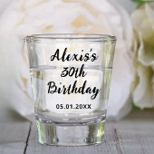 10e 20e 30e 40e 50e 60e 70e verjaardagsfeestje shot glas