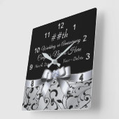 10e, 25e, 60 jaar Jubileum Cadeaus of ELK JAAR Vierkante Klok (Hoek)