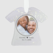 10e Aluminium Bruiloft Jubileum Foto Ornament (achterkant)