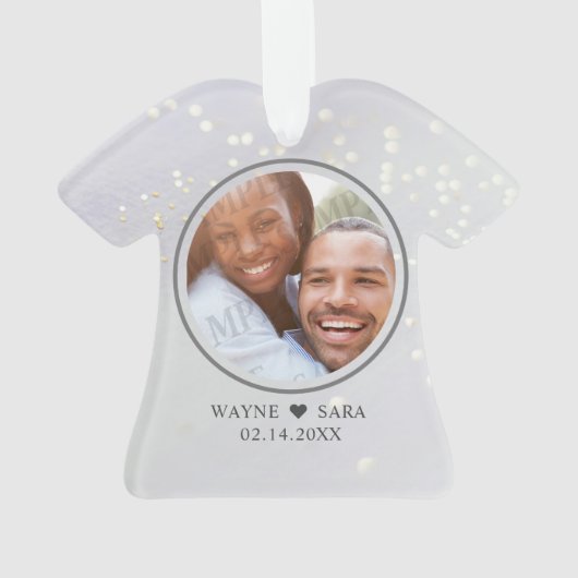 10e Aluminium Bruiloft Jubileum Foto Ornament (achterkant)