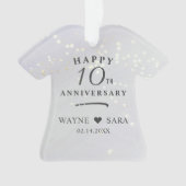 10e Aluminium Bruiloft Jubileum Foto Ornament (voorkant)